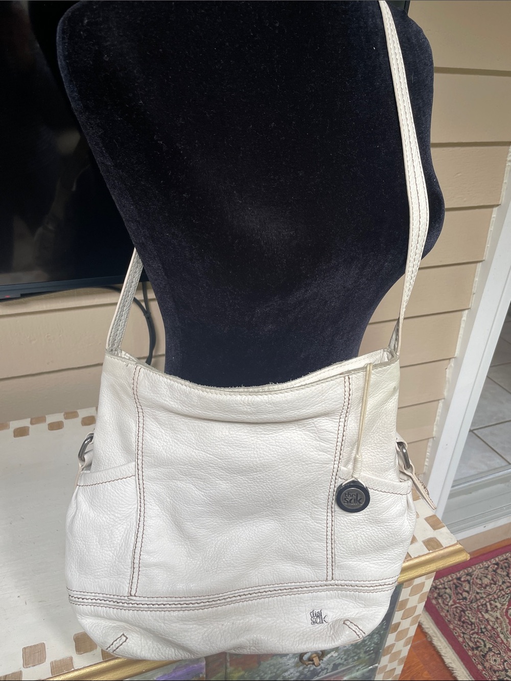The Sak White Leather Shoulder Bag
